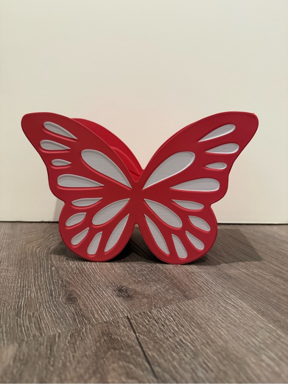 Super Cute Pink Butterfly Shaped Metal Napkin Holder- NWT